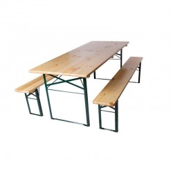 Location Table Brasserie 220 x 70 cm + 2 bancs